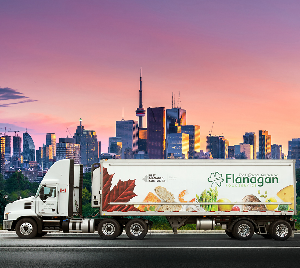 Flanagan Foodservice Truck with Toronto Skyline